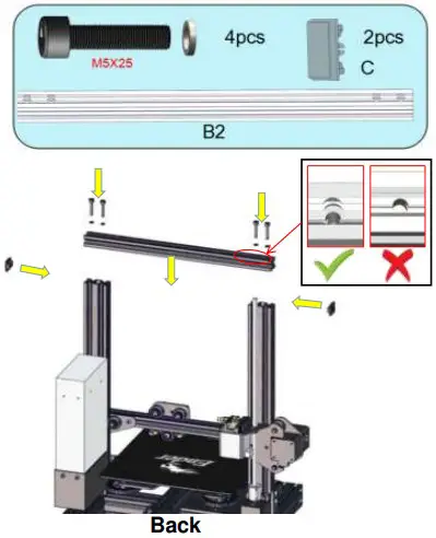 Creality 3D Ender 3D Printer logo gantry frame
