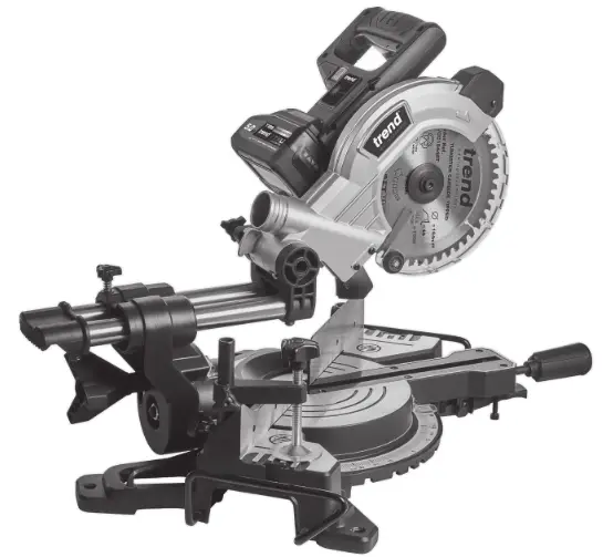 trend T18S MS184B 184mm 18V Li Ion TXLi Cordless Double Bevel Mitre Saw