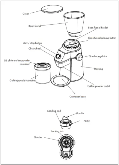KLARSTEIN 10032029 Triest Coffee Grinder - FIG 1