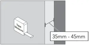 FIG 3 Measure door thickness.