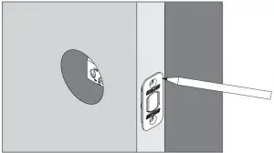 FIG 9 Insert bolt into door edge hole