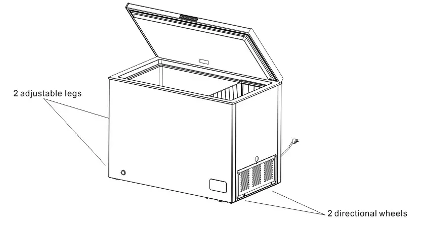 kogan 142L Chest Freezer Instruction--- The appliance has