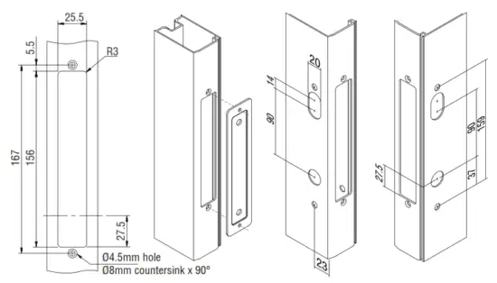 ENTRO A0400SSSM Narrow Stile Mortice Lock - DOOR
