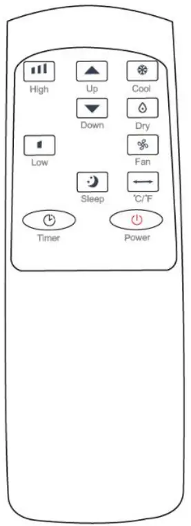 Nestfair LMS288454A Portable Air Conditioner - REMOTE