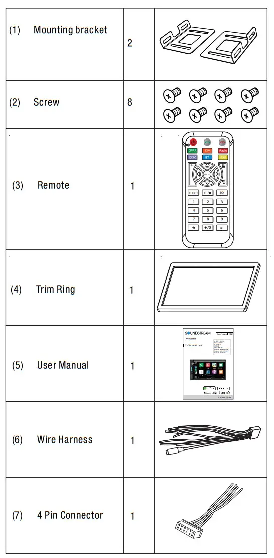 SOUNDSTREAM VRCPAA 7DRM 2 Din Head Unit - figure 4