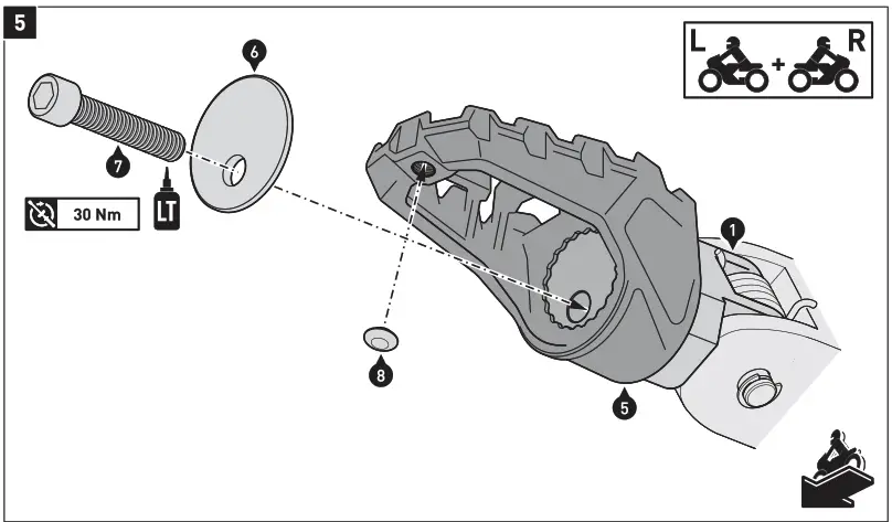 SW-MOTECH FRS.11.112.10103 EVO Footrest Kit - Fig 5