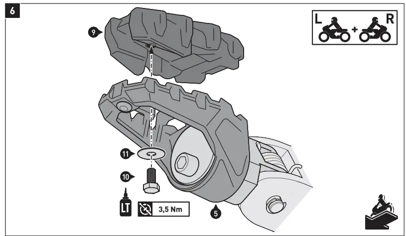 SW-MOTECH FRS.11.112.10103 EVO Footrest Kit - Fig 6