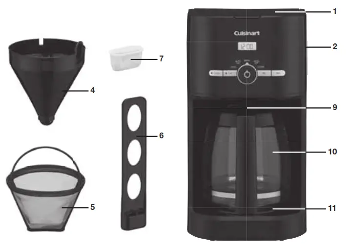 Cuisinart DCC 1120 12 Cup Classic Coffee Maker - Control