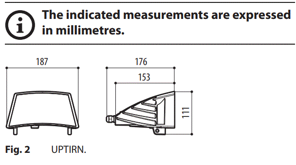 VIDEOTEC UPTIRN LED Illuminator Instruction Manual - Technical drawings
