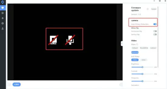 FIG 2 Camera settings