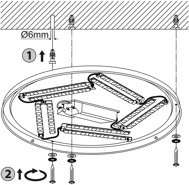 Paul Neuhaus Q-BENNO LED Ceiling Light B1