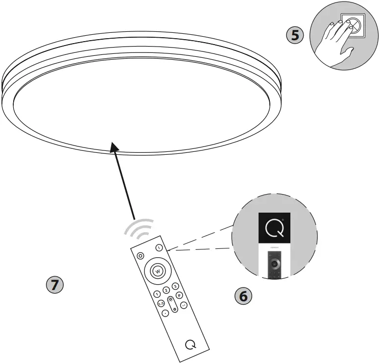 Paul Neuhaus Q-BENNO LED Ceiling Light B3