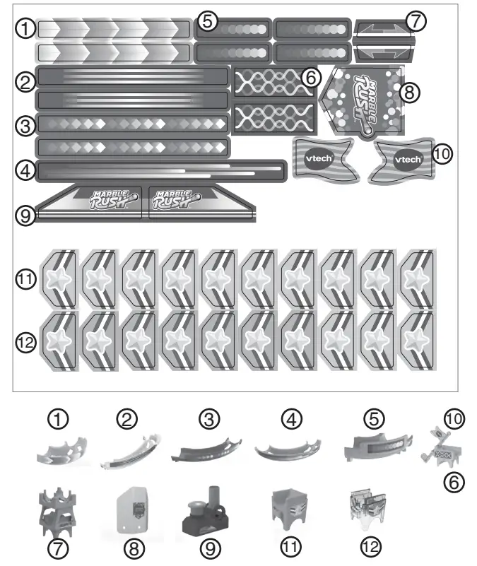 VTech B2B4EBED Marble Rush - LABEL APPLICATION