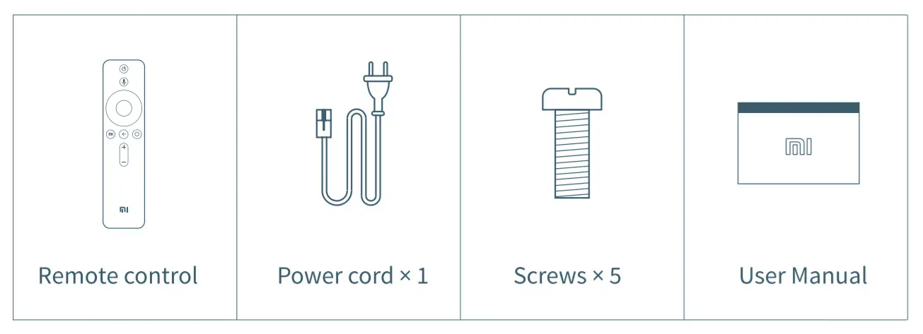 Xiaomi LED TV Safety Notice - accessories
