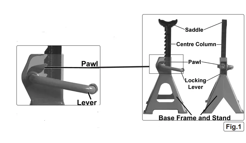 SEALEY VS2002.V3 Ratchet Type Axle Stands-FIG4