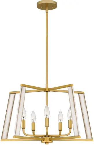 QUOIZEL MAL2824LG 24 Inch 5 Light Gold Pendant Ceiling Light