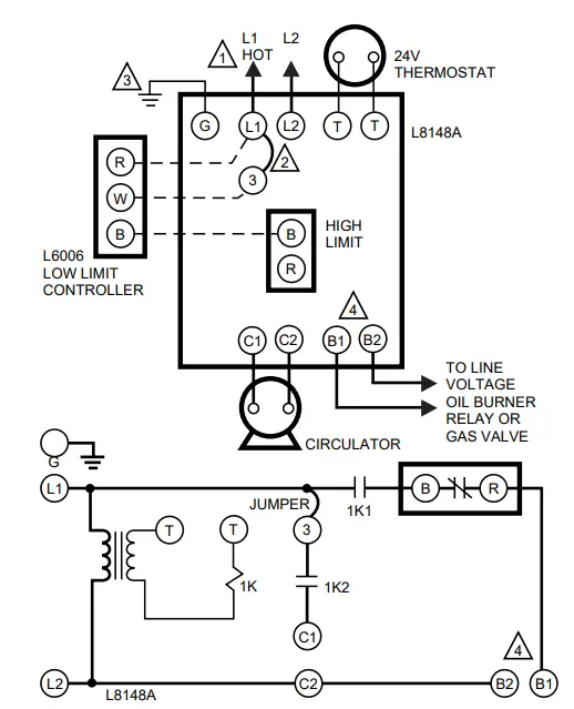 Honeywell L8148A Aquastat Relays-5