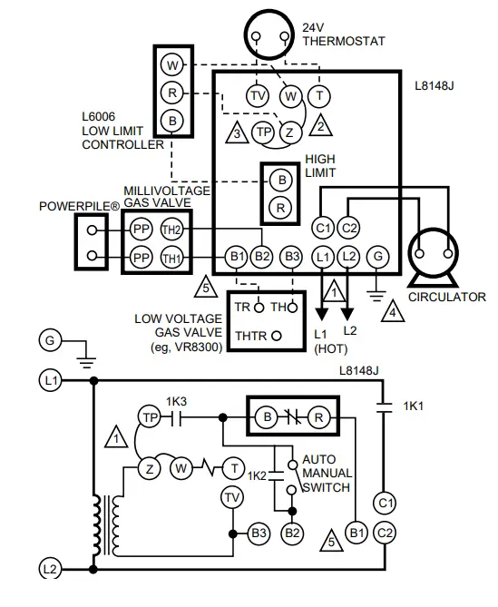 Honeywell L8148A Aquastat Relays-6