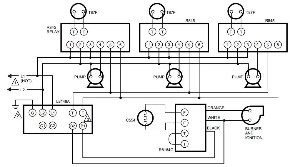 Honeywell L8148A Aquastat Relays-7