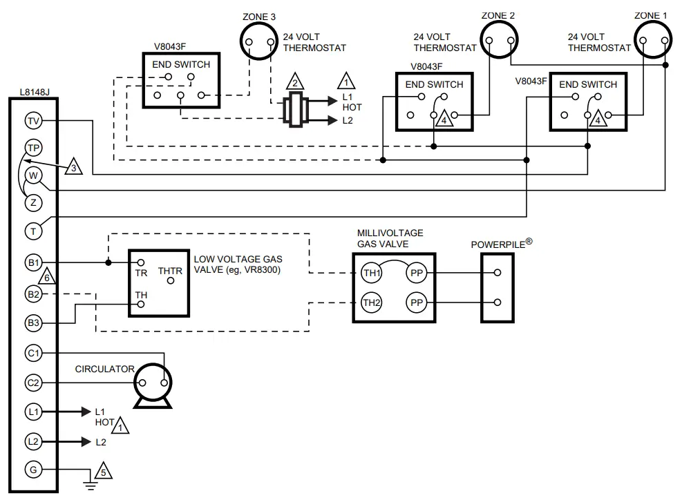 Honeywell L8148A Aquastat Relays-9