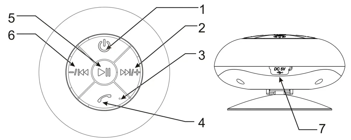 HOTT S528 S057 Bluetooth Speaker - parts