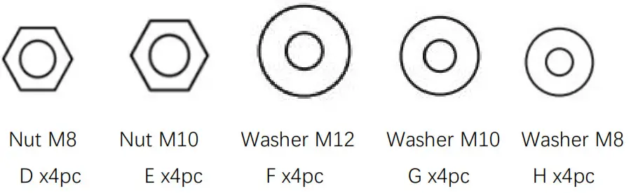Kmart 43057290 Multi Weight Stand - Hardware List 2