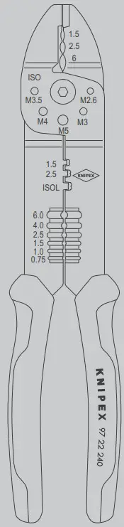 KNIPEX 97 22 240 Crimping Pliers