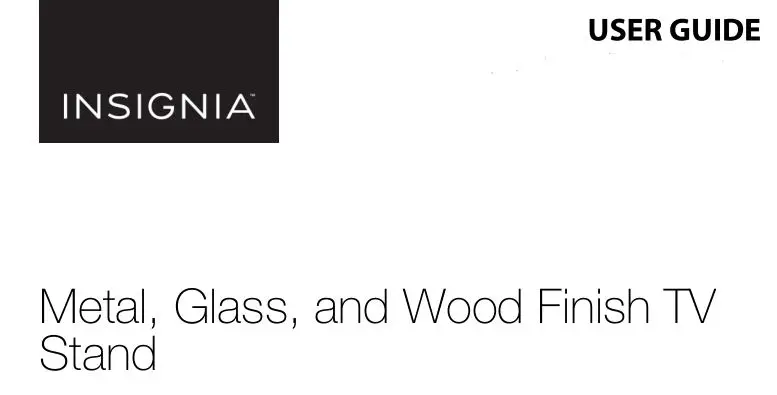 Metal, Glass and Wood Finish TV Stand NS-HWMG1663 User Manual