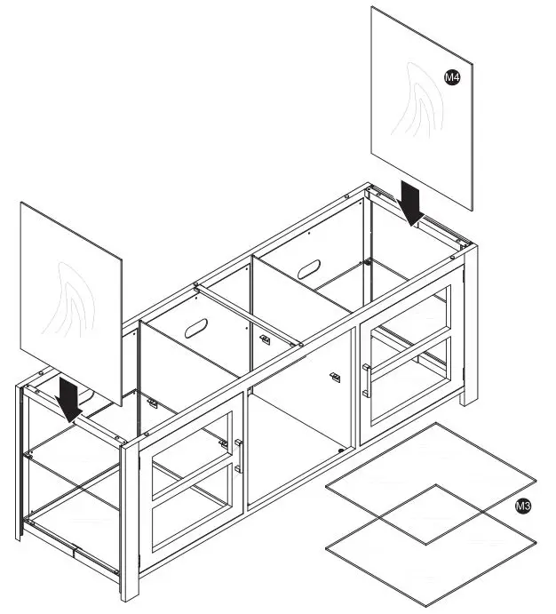 TV Stand NS-HWMG1663 - Installing the wooden sides