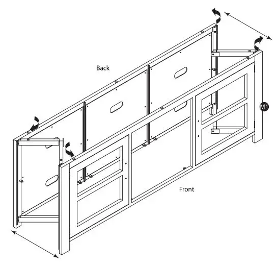 TV Stand NS-HWMG1663 - Preparing the TV stand body