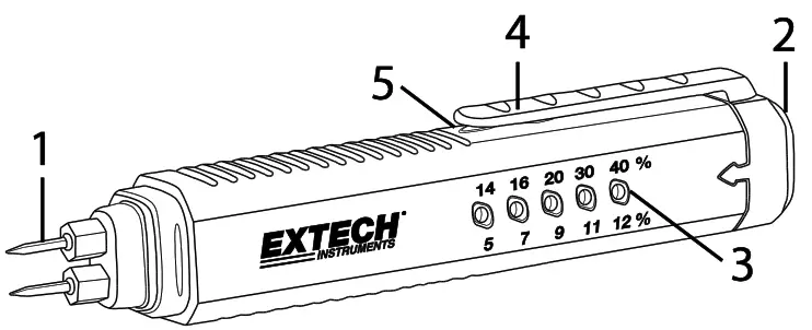 EXTECH MO25 Moisture Meter - Description