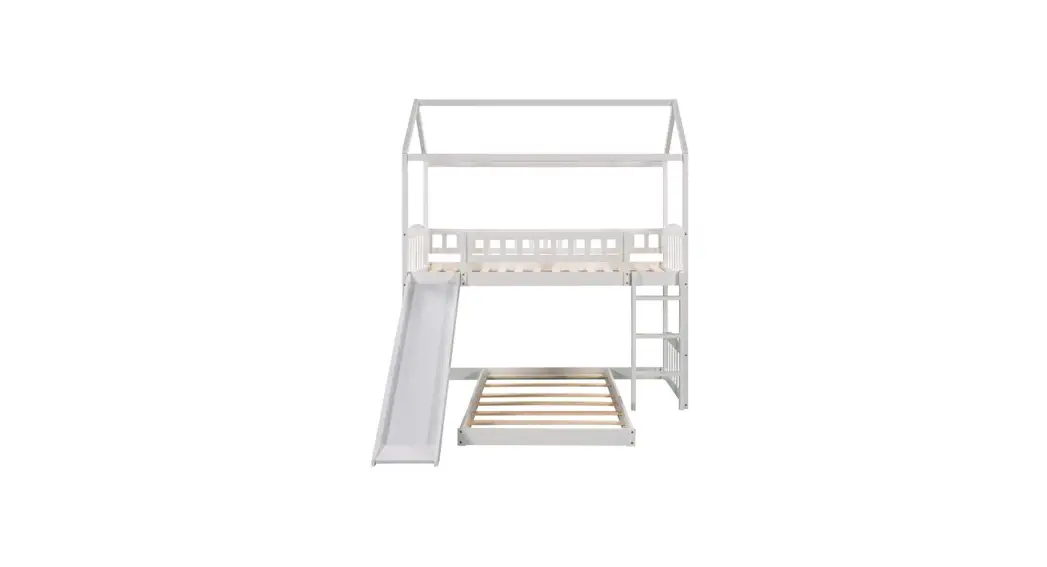 Gojane Lt001201lwyaak White Twin Size Wood House Loft Bed Instruction Manual