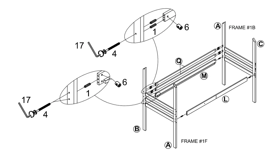 GOJANE LT001201LWYAAK White Twin Size Wood House Loft Bed - Icon6