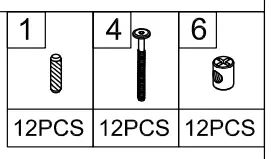 GOJANE LT001201LWYAAK White Twin Size Wood House Loft Bed - Part list 2