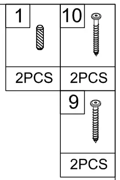 GOJANE LT001201LWYAAK White Twin Size Wood House Loft Bed - Part list 8