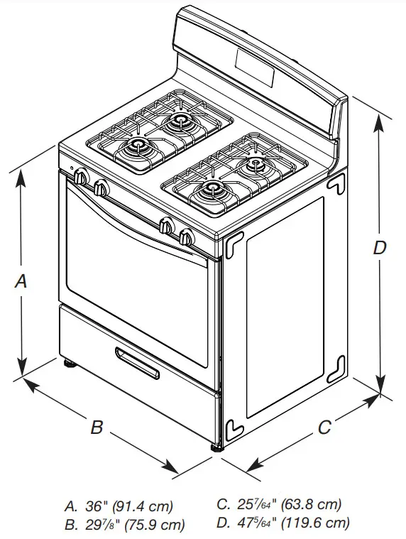 AMANA W11508819B 30 Inches 762 CM Freestanding Gas Ranges - FIGURE 5