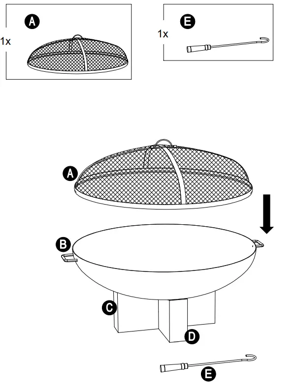 SUNJOY GROUP A301027300 Extra Large 40 Inch Monticello Wood-Burning Fire Pit - fig 14