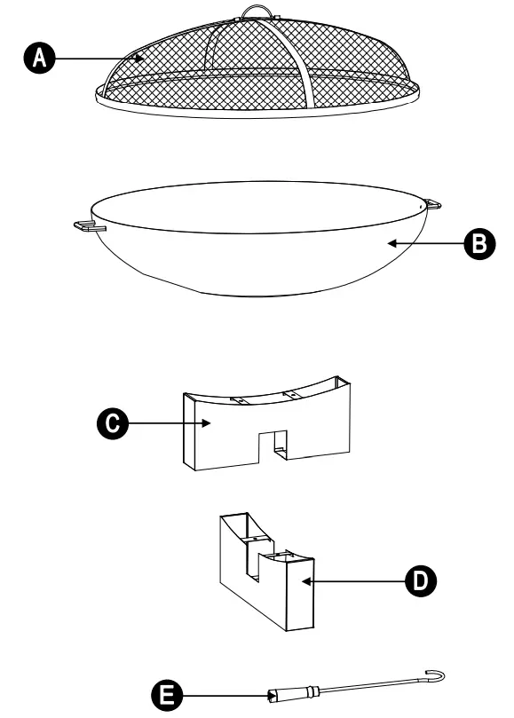 SUNJOY GROUP A301027300 Extra Large 40 Inch Monticello Wood-Burning Fire Pit - fig 3