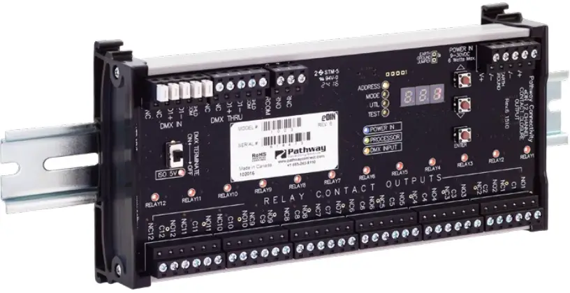 AcuityBrands DMX Interface PWINF DIN CC 12-Channel Contact Closure