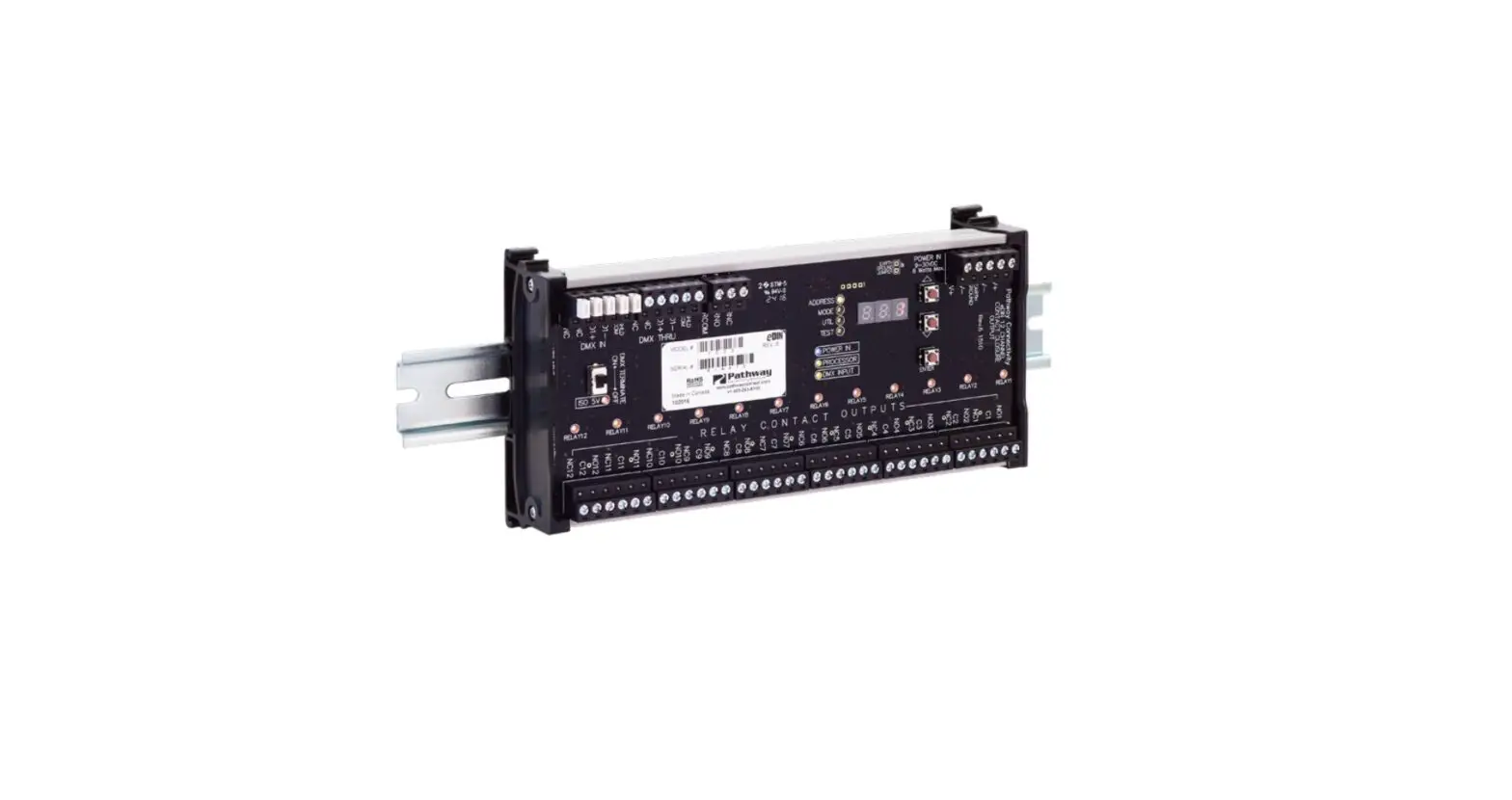 Acuitybrands Dmx Interface Pwinf Din Cc 12-channel Contact Closure Instruction Manual