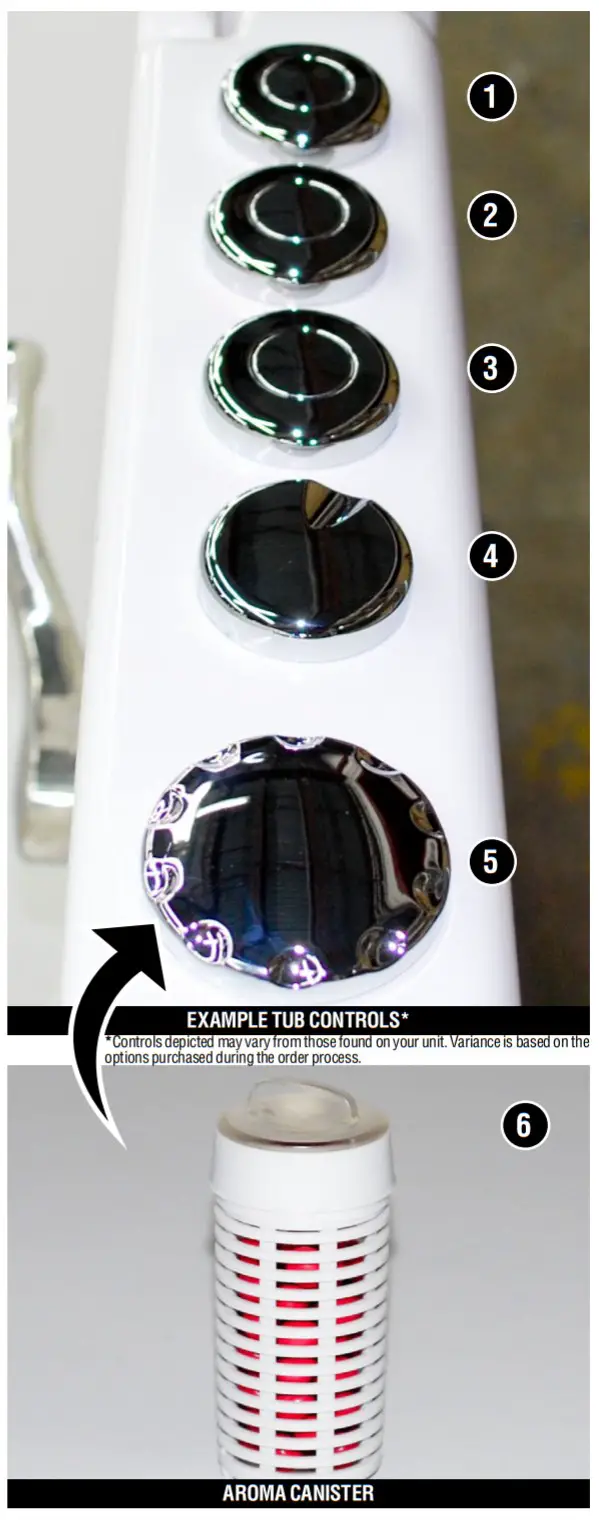 MediTub Walk-In Tubs Gelcoat 2953WCA - controls