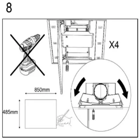 FORTE VERTICE36 Vertice Series 36 Inch Stainless Steel Convertible Contemporary Ceiling Mount Hood-fig11