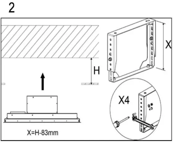 FORTE VERTICE36 Vertice Series 36 Inch Stainless Steel Convertible Contemporary Ceiling Mount Hood-fig5