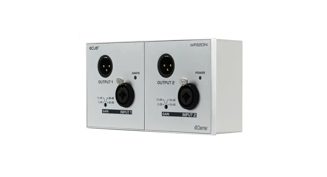 Ecler Wp22dn Dante Digital Audio Wall Panel Interface User Manual