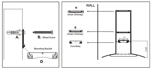 COSMO COS-668AS900 Wall Mount Range Hood User Manual - RANGE HOOD INSTALLATIONc