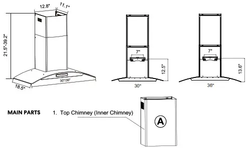 COSMO COS-668AS900 Wall Mount Range Hood User Manual -STAINLESS STEEL BAFFLE FILTERSa