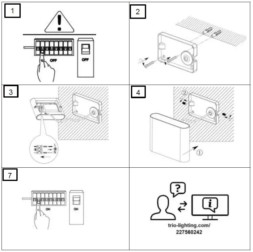 TRIO 227560231 Wandlamp Thames II-1