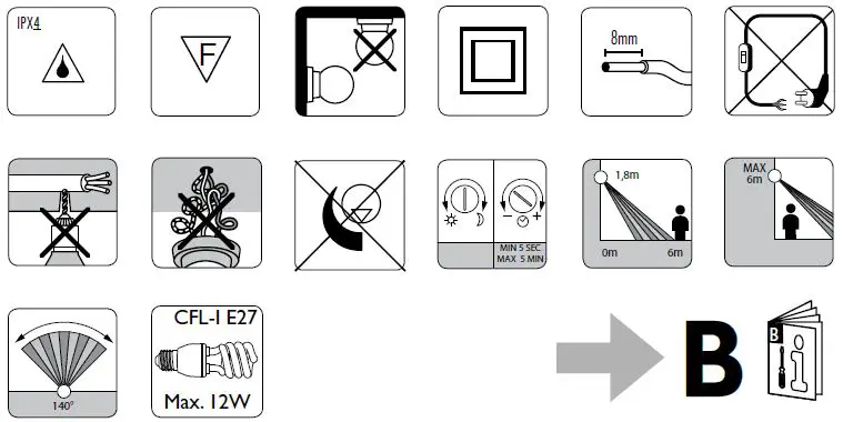 PHILIPS B00BFTFNLG June Outdoor Wall Lamp with Sensor-3