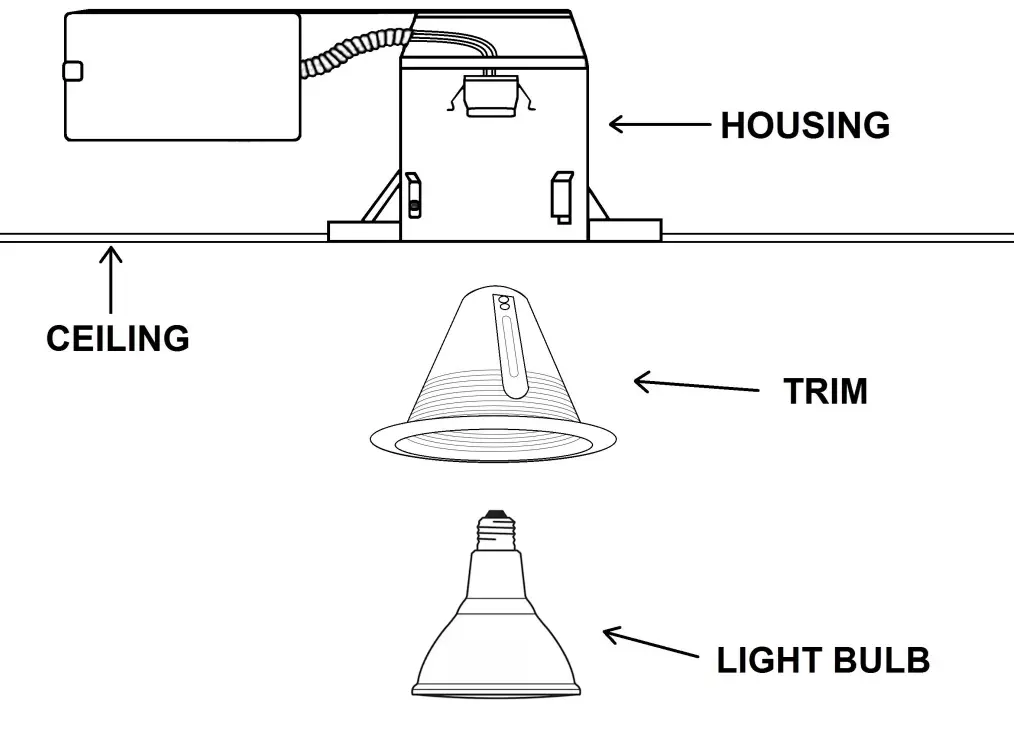 NICOR 17550A 17550X 6-in White Baffle Recessed Light Trim