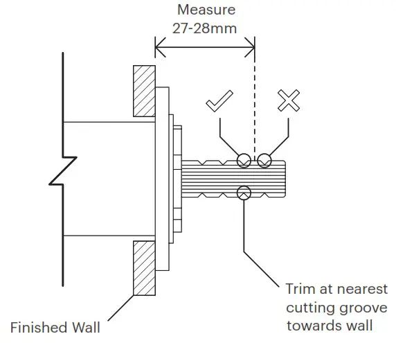 rogerseller 3606013207 Wall Mixer with Outlet - Installation 2